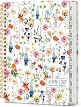 Wildflowers Planner 2026-2027 Middle School Student Agenda for Tracking Class Assignments, Test Dates, and Extracurricular Activities