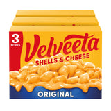 Velveeta Shells and Cheese Original – Easy Cheesy Comfort Dish for Lazy Weekend Wellness Rituals, 3 Box Multi Pack