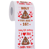 Happy Prank Toilet Paper - Outdoor Birthday Prank Wrap for the Car, 250-Sheet Long Roll for Milestone 16th and 21st Birthday Surprises