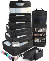 Veken 8-Piece Packing Cube Set – Holiday Gift for Frequent Travelers, Luggage Organizers with Toiletry and Passport Wallet