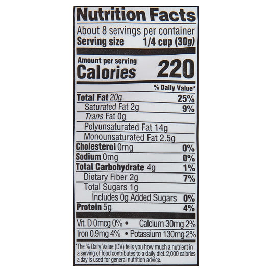 2.5g ala omega-3, 5g protein, 4g carbs per serving