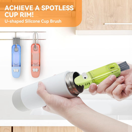 360-degree rotating brush head mechanism for multi-angle cleaning