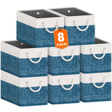 Fab totes Storage Bins Foldable Storage Baskets with Rope Handles – Cozy Aesthetic Storage for Shelves in Neutral and Gradient Tones