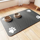 Mindful Pet Care Mat for Multi-Pet Homes, Clean Eating Zone Mat for Dogs and Cats