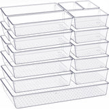 Criusia Clear Storage Bins – Child-Friendly Dresser Organizer, Crack-Resistant Drawer Trays