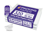 Purple Papers White Bulk Packing Paper | 320 sheets | 27" x 17" | Neutral Gray-White Wrap for Capsule-Home Decluttering and Packing