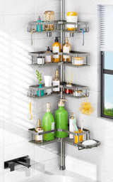 HAMITOR Adjustable Shower Organizer — Holiday Gift for Apartment Dwellers and Hosts