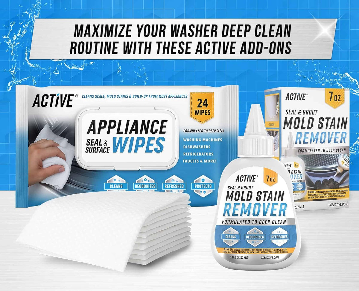 ACTIVE Pet Hair Washing Machine Cleaner – Gentle Enzymatic Tablets for a Cleaner Laundry Ritual and Fresher Air, 24-Pack