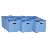 Household Essentials 11 Inch Storage Bins with Grommet Handle – Designer-Friendly Organizer for Open Shelving