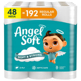 Angel Soft Toilet Paper Mega Rolls, Unscented Gentle Tissue for Sensitive Skin and Self Care Routine