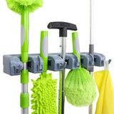 Amazon Basics Mop Holder – Modern Kitchen Utility Nook Organizer, Neutral Finish That Blends With Any Decor Style