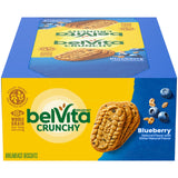belVita Blueberry Breakfast Biscuits – Pantry Staple for Packing Lunchboxes and Activity Bags, 8 Single-Serve Packs