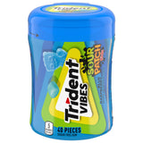 Trident Vibes SOUR PATCH KIDS Sugar-Free Gum – Safe Sharable Candy Flavor for Classrooms and Playdates, 40-Piece Bottle
