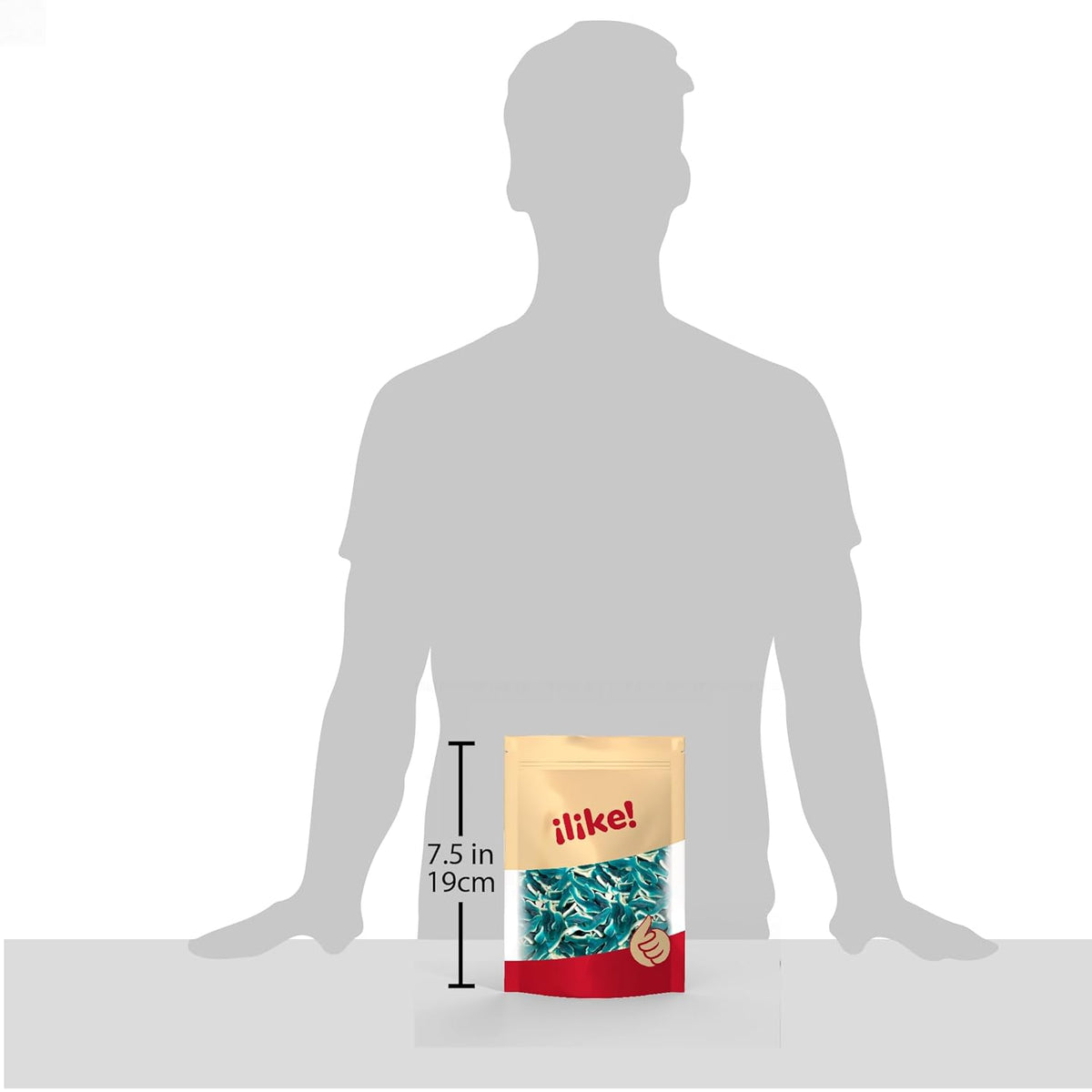 Blue Sharks Gummy Candy – Guilt-Free Fat-Free Treat for Mindful Snacking, 2 Lb Bulk Bag