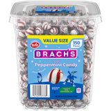 Brach's Sweet Stripes Soft Peppermint Candy – Festive Candy Dish Display for Holiday Table, 350 Red & White Mints