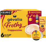 Gevalia Cappuccino K-Cup & Froth Packet Set – Intentional Home Brewing with Zero Extra Equipment