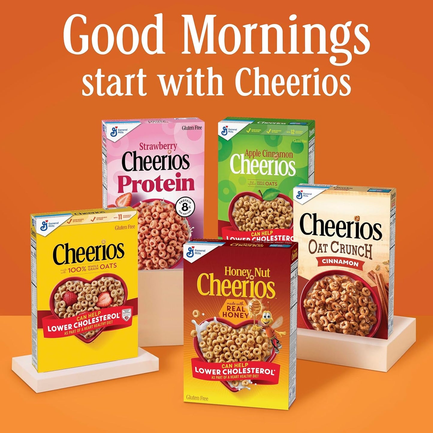 Cheerios Hearty Nut Medley Maple Cinnamon – Office Breakfast Cereal for Sustained Energy Without the Heavy Feeling, 20 oz