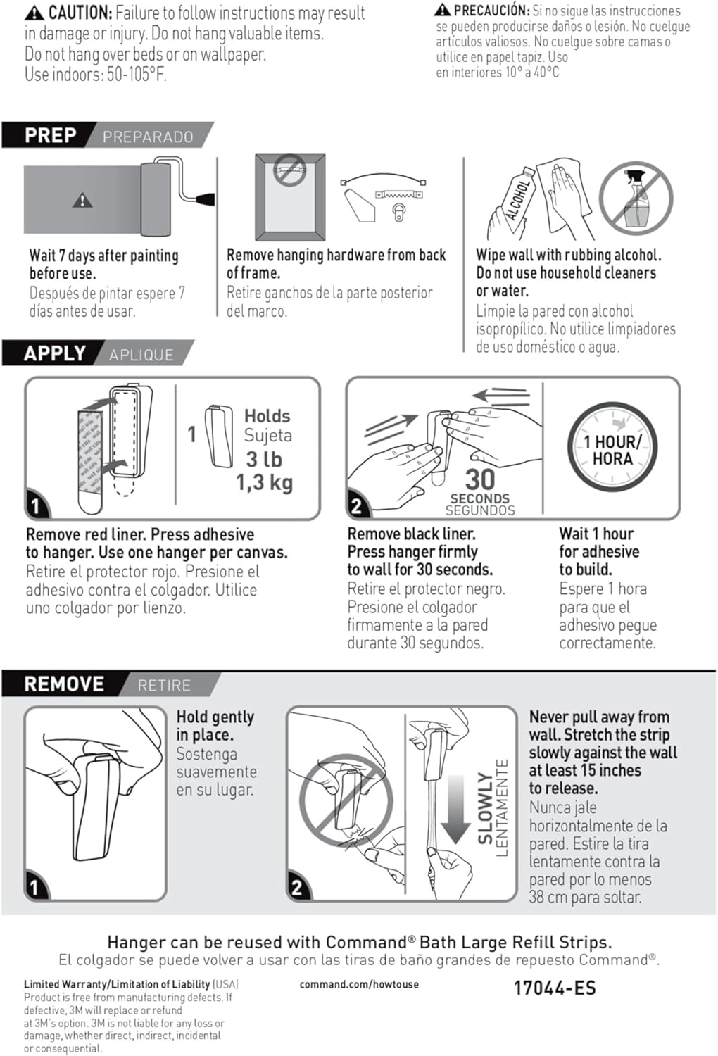 Command Canvas Hanger Kit for Intentional Living Spaces, Tool-Free Minimalist Display