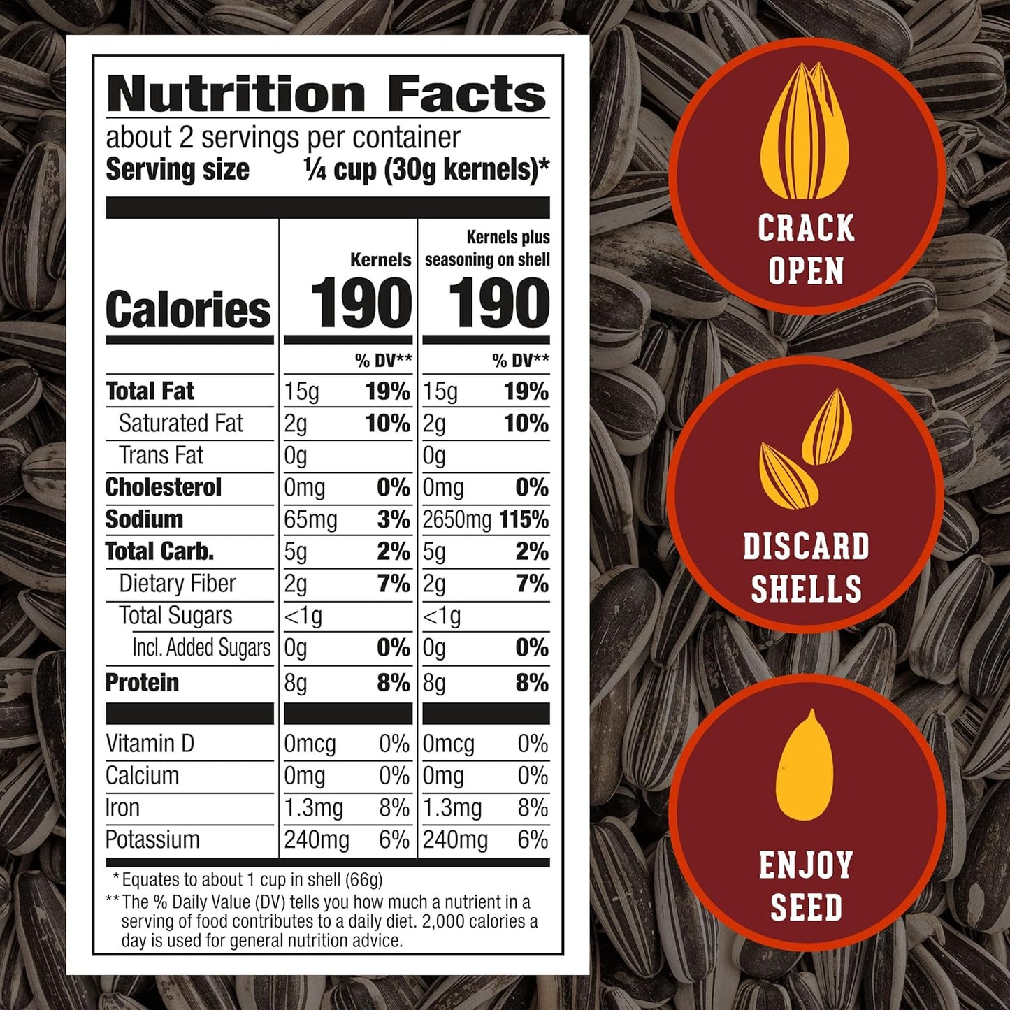 DAVID Jumbo Sunflower Seeds, Bar-B-Q Flavor, 5.25 oz – Shelf-Stable Pantry Snack for Picnics and Outdoor Dining