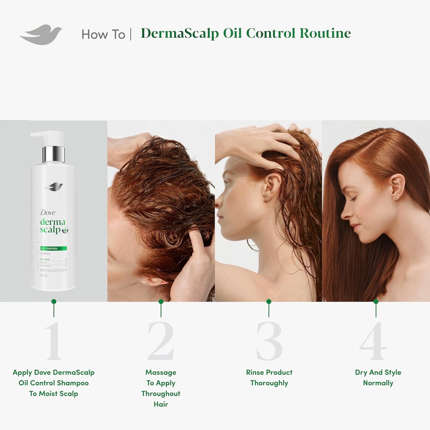 Dove Derma Scalp Oil Control Shampoo – Versatile Cleanser for Studio Gyms, Pools, and Home Travel Kits