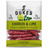 Duke's Pork Chorizo & Lime Smoked Shorty Sausages – Portion-Controlled Protein Bite for Gym Bag and Desk Drawer, 5 oz