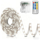echosari Cordless Strip Lights 16.5Ft 3V Battery — Cool Surface, No Flame, No Hot Bulb Night Light for Kids Bedroom & Hallway