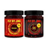 FLYBYJING Original and Xtra Spicy Chili Oil Duo – Streamlined Pantry Upgrade for Time-Saving Gourmet Cooking