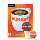 Dunkin' Hazelnut Flavored K-Cup Coffee Pods – Self-Care Morning Ritual Brew, 88 Count Mindful Coffee Supply