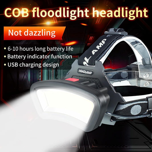four lighting modes: strong white, weak white, steady red, and red strobe