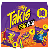Takis Rolled Corn Chips Snack Variety – Kids Bedroom and Pantry Snack Stash, 18 Single-Serve Bags in Five Flavors