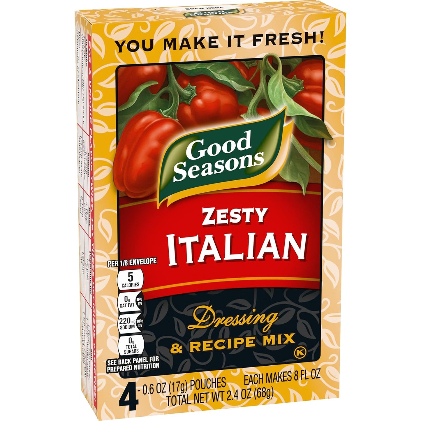 Good Seasons Zesty Italian Mix – 4-Count Box of Pre-Portioned Dressing Packets for Busy Households