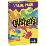 Gushers Strawberry and Tropical Gummy Snacks for Mindful Treat Moments and Self Care Breaks – 12 ct Variety Pack