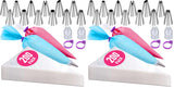 Icing Bags and Tips Set – Kids' Party Baking Set for Family Events, Disposable Piping Bags for Cupcakes