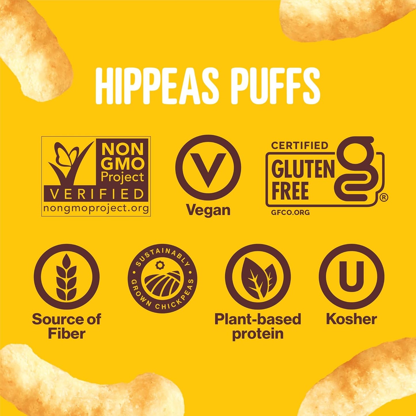 Hippeas Chickpea Puffs – Parent-Approved Packable Snack for Lunchboxes and Road Trips, Vegan White Cheddar