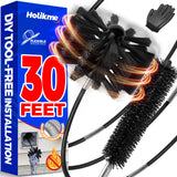 Holikme Dryer Vent Cleaner Kit - Flexible Home Dryer Vent and Fireplace Cleaning System with Extension Rods