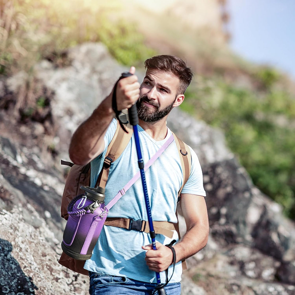 Hydration Hero 40oz Vacuum Insulated Bottle – Day Hike, Trail Run & Summit Push Hydration with Straw and Handle