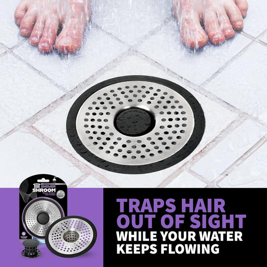 inside-the-drain installation that replaces the existing drain cover for a concealed look