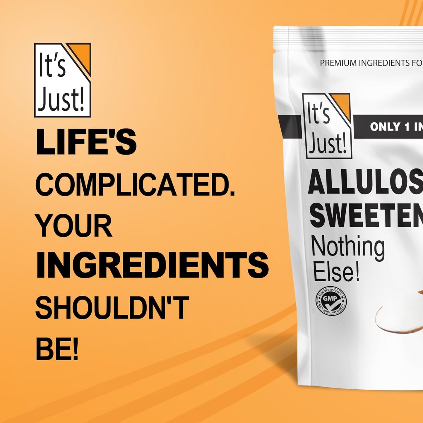 It's Just - Single-Ingredient Allulose for Diabetic Wellness Routines, Calm-Blood-Sugar Baking Companion