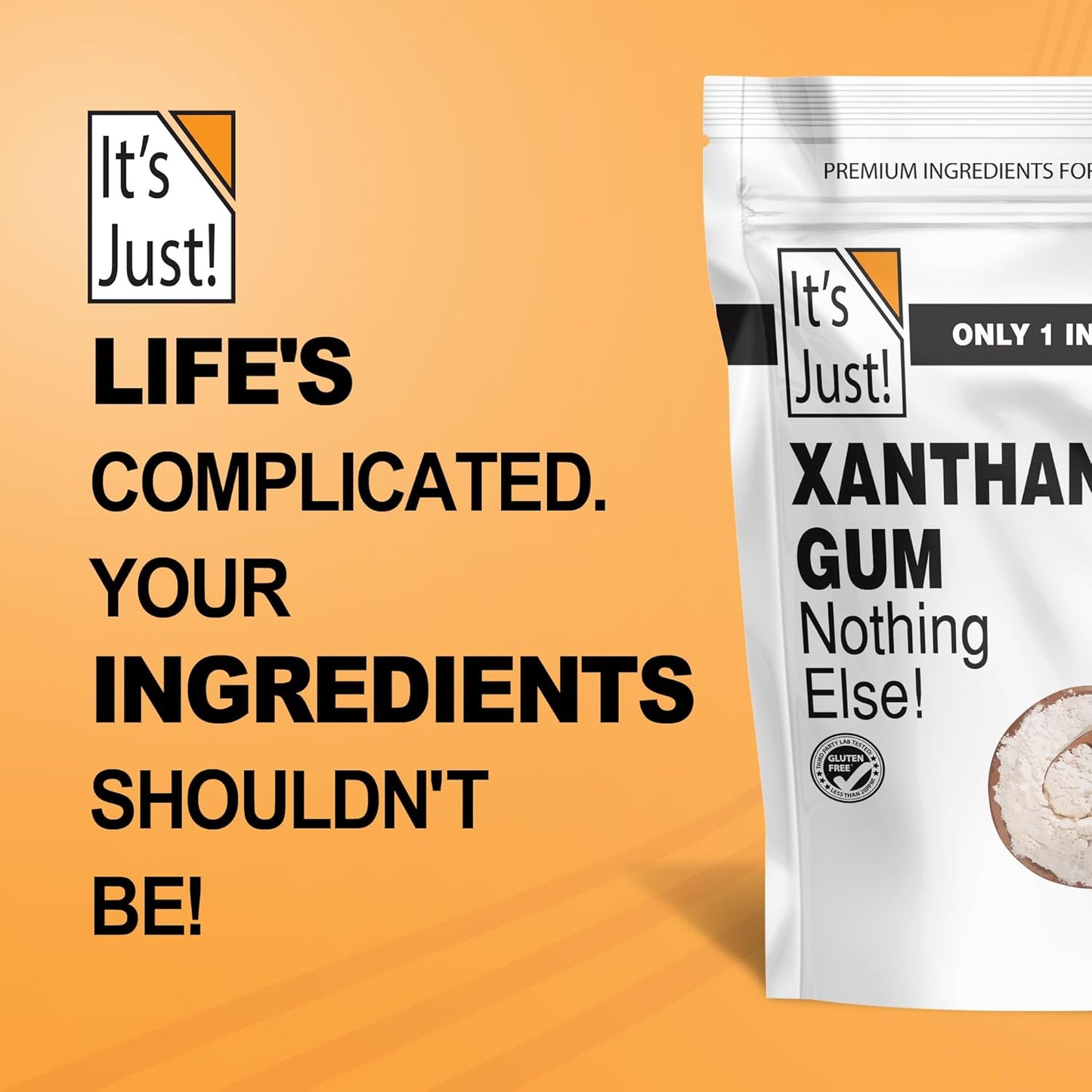 It's Just - Xanthan Gum for Backcountry Meal Prep, Travel-Friendly Resealable Thickening Pouch