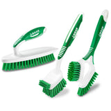 Libman Heavy Duty Scrub Brush Kit for Tub, Tile & Grout – Stylish Storage-Friendly Brushes for Designer Kitchens and Showers