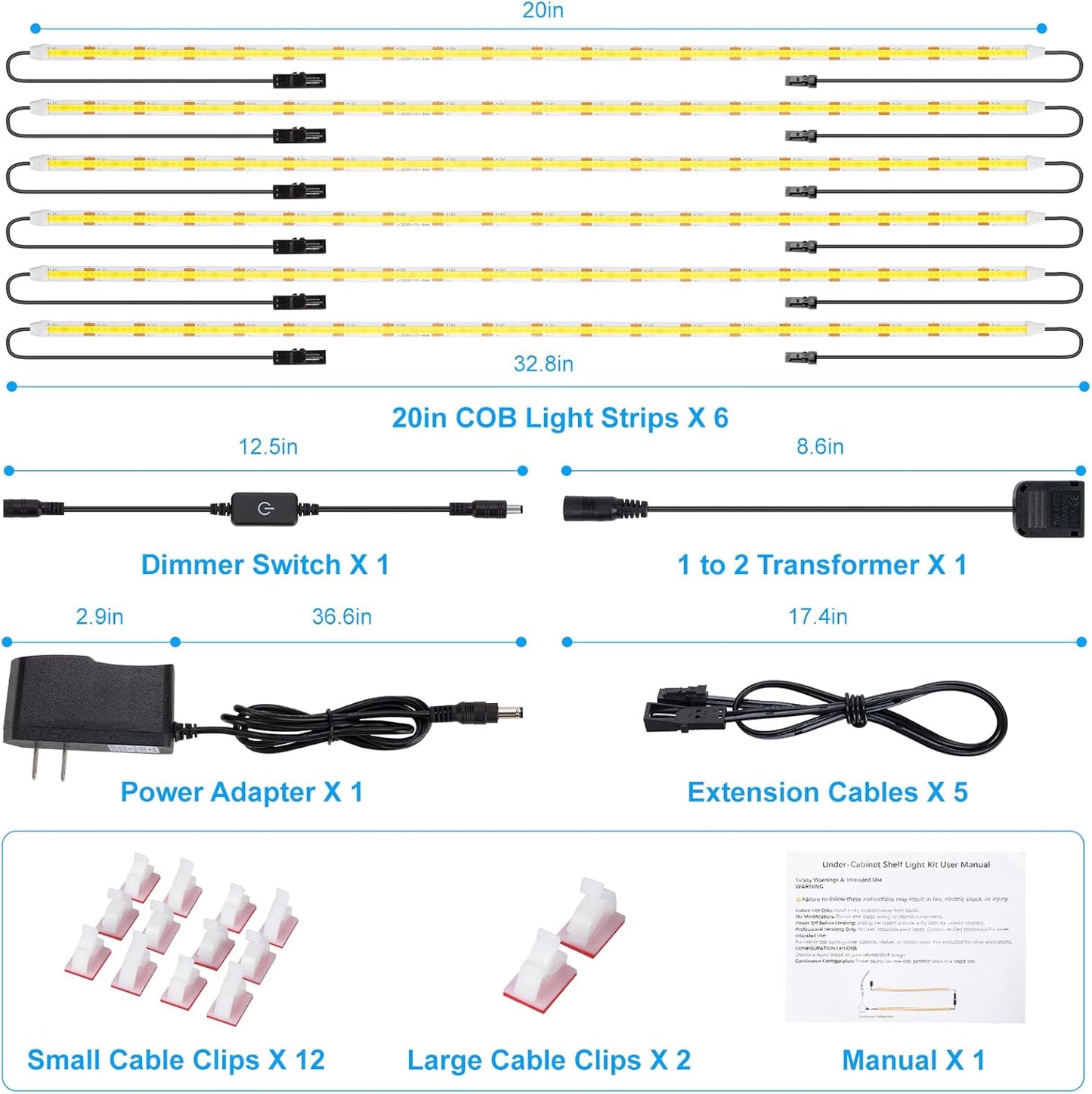 JUSJUBR Flexible Cabinet LED Strips for Minimalist Kitchens, Tool-Free Adhesive Mount with Hidden Wiring