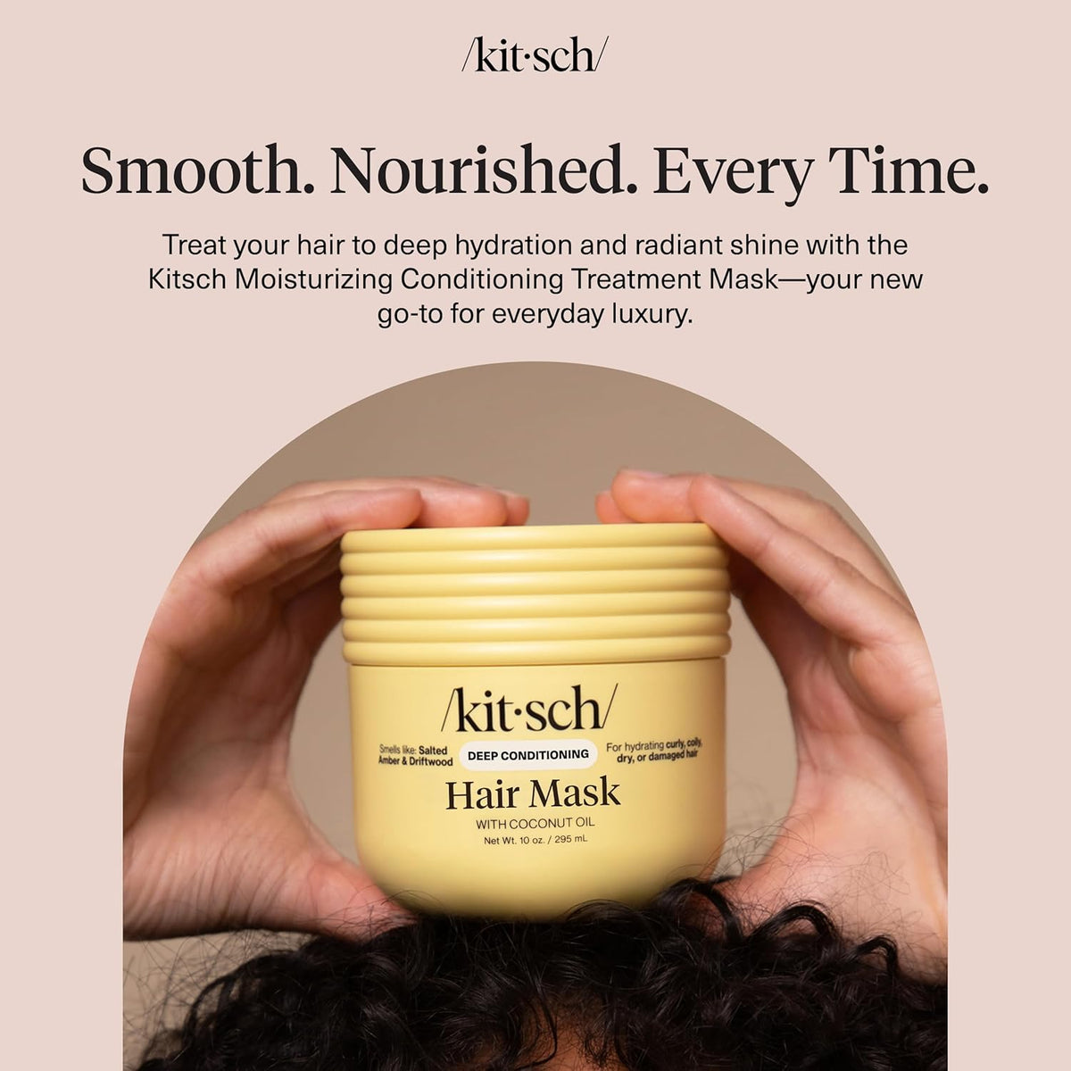 Kitsch Deep Conditioning Hair Mask – Calming Coconut Scented Hair Treatment for Dry, Frizzy Hair, At-Home Spa Wind-Down Ritual
