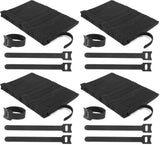 Nettbe 6 Inch Reusable Hook and Loop Wire Ties for Neutral Toned Setup, Black Adjustable Cable Wraps for Effortless Organization