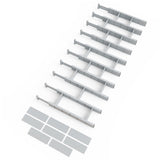 SpaceAid Bamboo Drawer Dividers – Wedding Registry Gift for Couples Setting Up a First Home, Gray (17"-22")