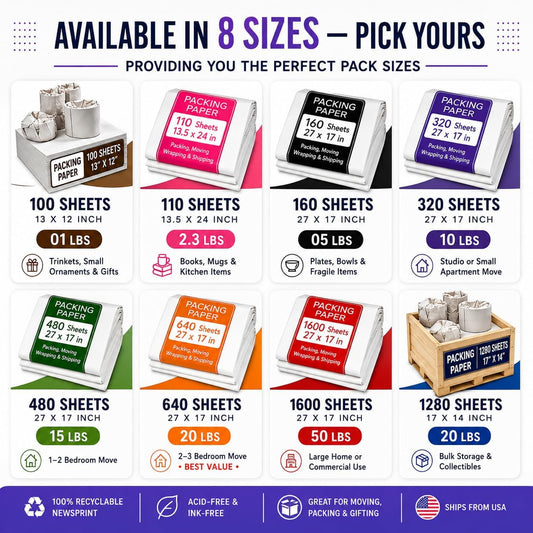 large 27" x 17" sheet size that fully wraps standard dinner plates or bundles two wine glasses