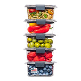 Rubbermaid Brilliance Airtight Lunch Boxes – Simple Stackable Design for Uncluttered Countertops