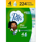 Puffs Plus Lotion Facial Tissue for Bath Time and Bedtime Ritual Gentle Multi-Ply Tissues That Protect Irritated Skin
