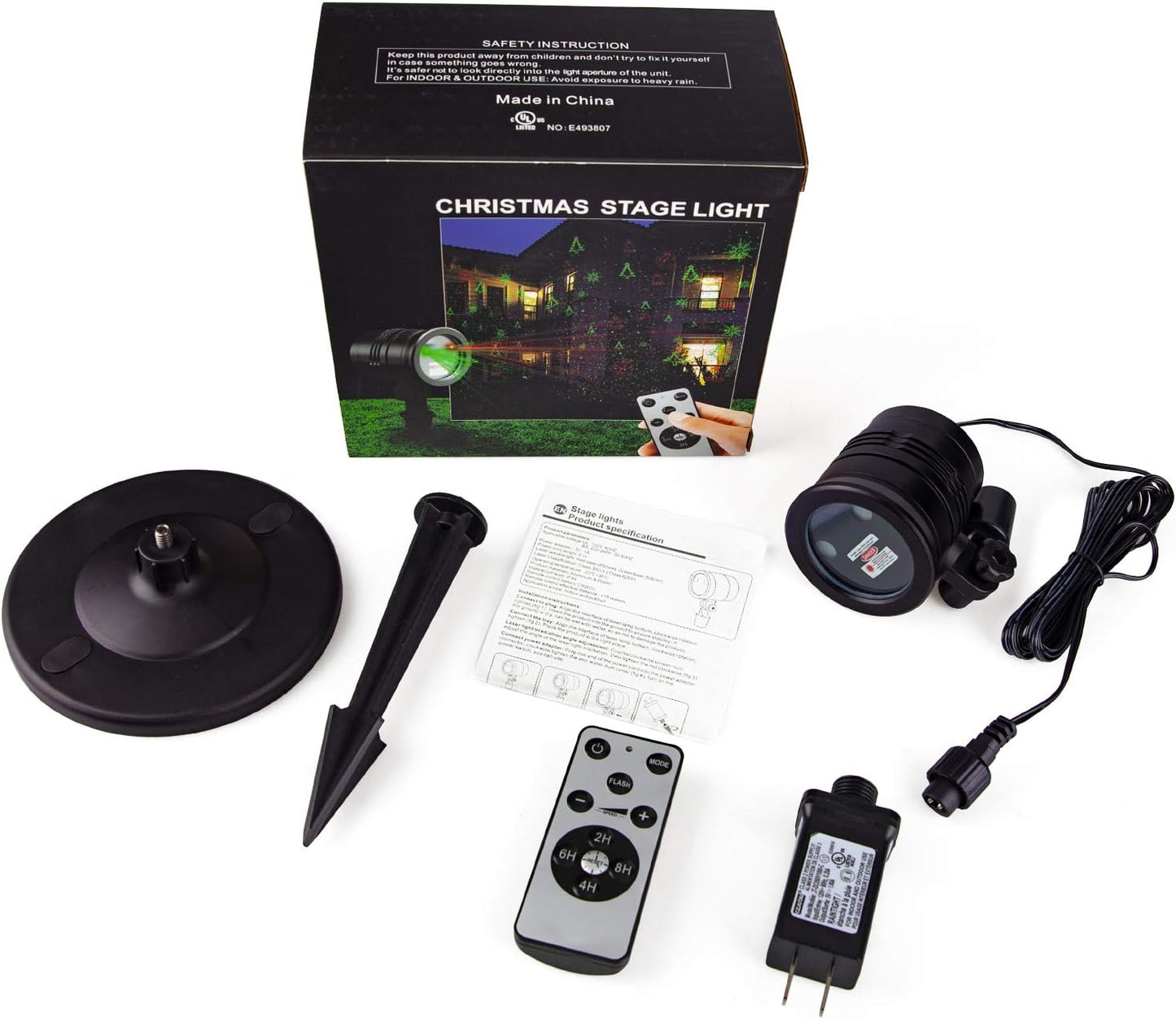 LumiVue AuroraStar Laser Projector – Smokeless, Fire-Free Christmas Decor for Cat Households & Elderly Users, Cool Operation