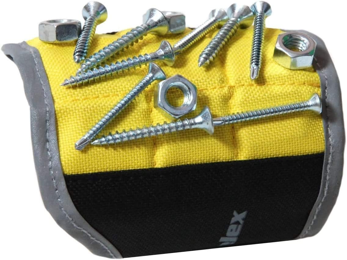 Magnelex Magnetic Wristband – On-the-Go Hardware Organizer for Deck Building and Garden Workshop Tasks, Compact 11.2 Inch Band