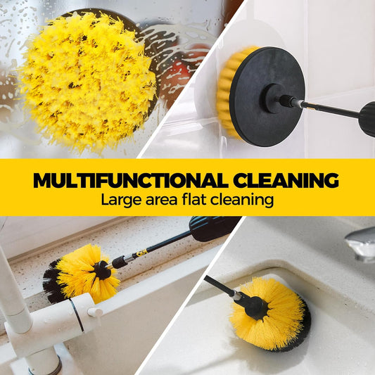 medium-stiffness all-purpose nylon bristles safe on tile, tubs, sinks, and counter surfaces